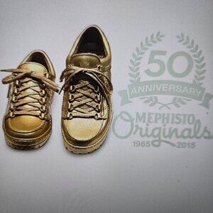 Mephisto Trampolins Womens Walking Shoes Beige Leather Size 7 1/2
